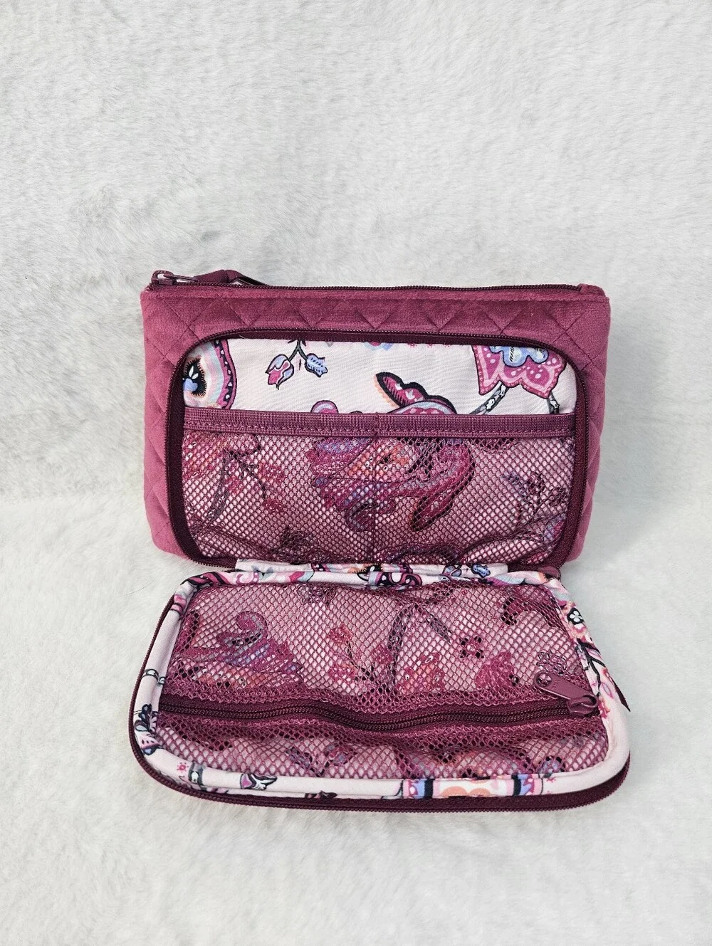 Vera Bradley Majestic Magenta Cosmetic Bag Organizer